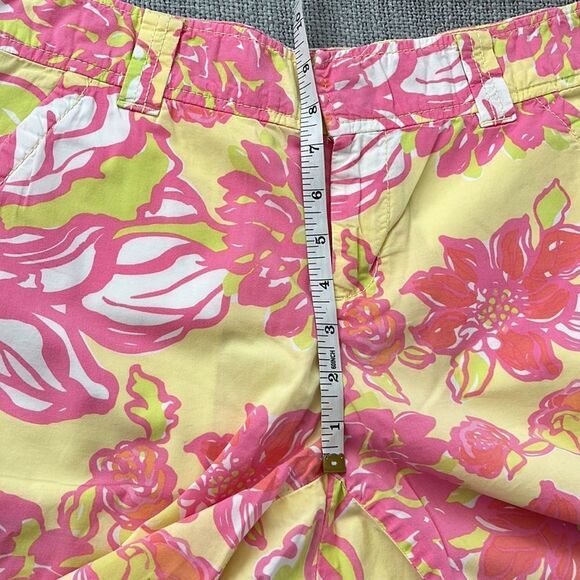 Lilly Pulitzer Shorts Womens Size 2 Resort‎ Fit Yellow Pink Floral - Picture 3 of 7